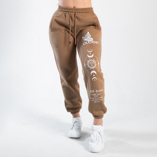 Zodiac Oversized Sweatpants | Brown